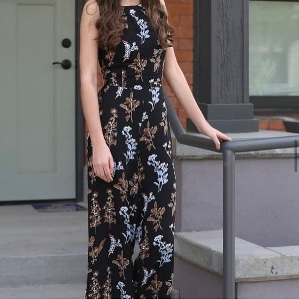 Black Floral Jumpsuit